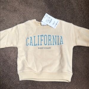 Zara Cream/Pale Yeow California West Coast Sweatshirt 18-24 Months
